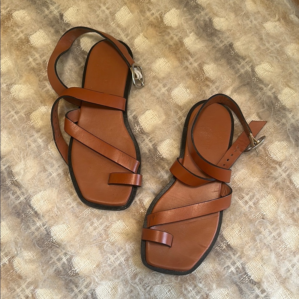 Brown Leather Women's Sandals